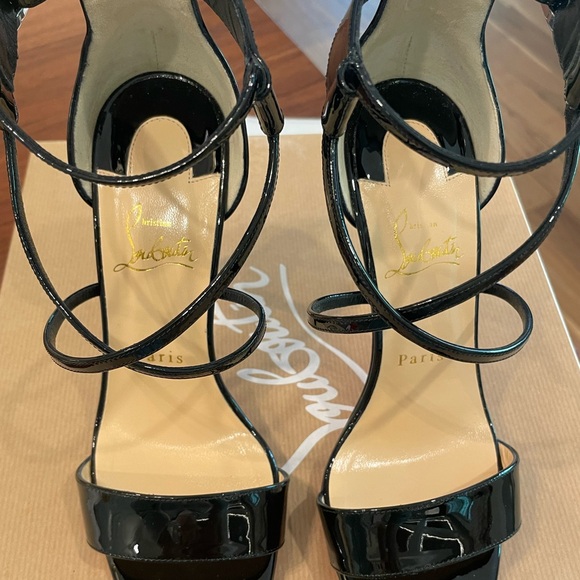 Christian Louboutin high heeled sandal. Worn once. Have box, dustbag, etc. - Picture 4 of 7